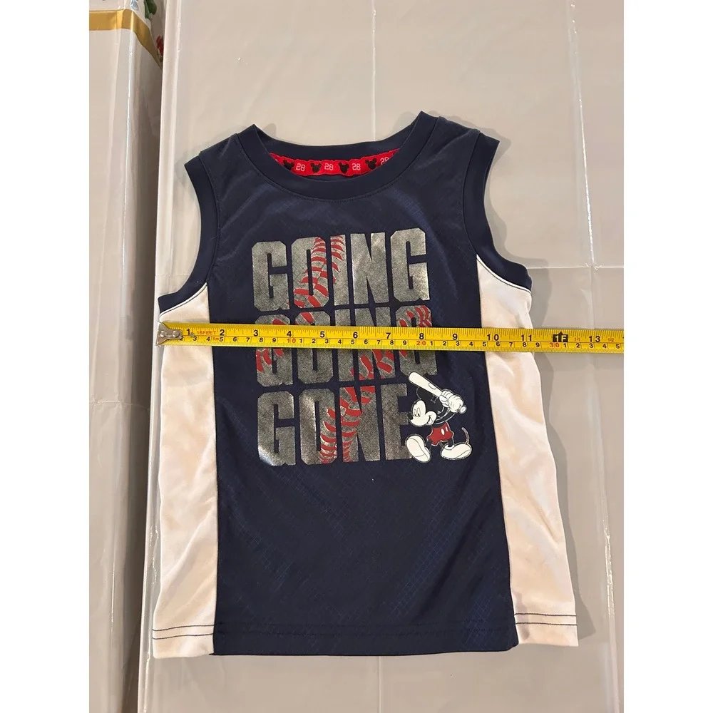 Disney Jumping Beans Mickey Mouse Baseball Tank and Shorts Set Navy Blue 3T